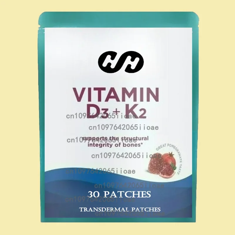 30 Patches Vitamin D3+K2 Transdermal Patches Natural Energy, Mood, Metabolism