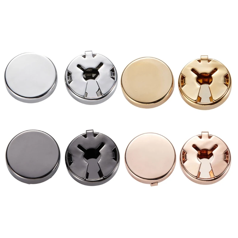 1 Pair Brass Round Button Cover Cufflinks Formal Shirt Cuff Links Fine Details Imitation Cuff Links for Photo Shooting