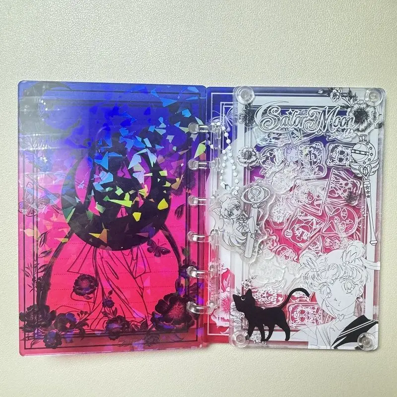 

Beautiful girl shake acrylic diary loose leaf book kawaii cute cartoon creative carry detachable stationery Japanese girl gift