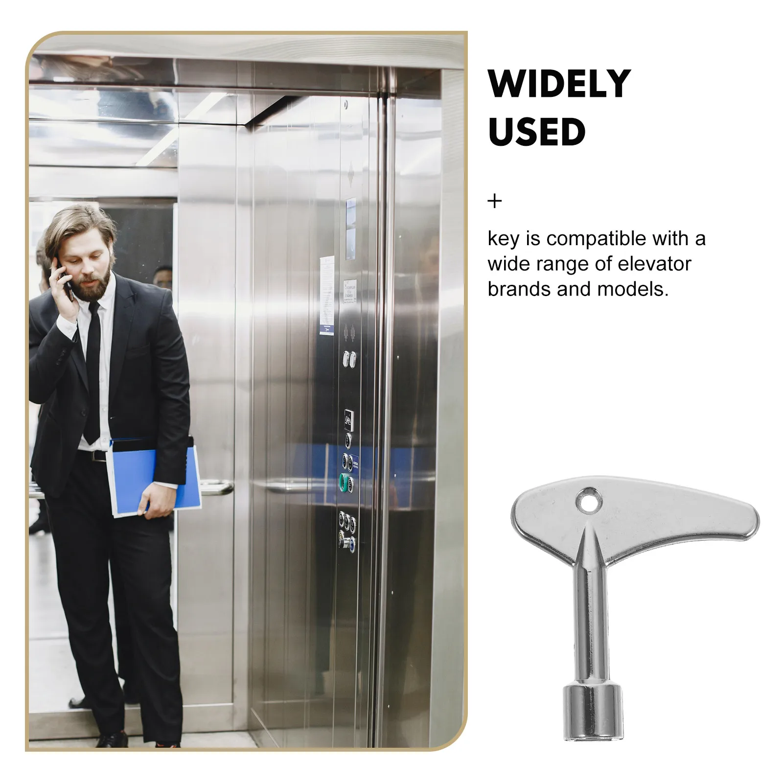 

2Pcs Elevator Door Key Electric Cabinet Key Sturdy Trustworthy Accessory Radiator Utility Keys Elevator Subway Door