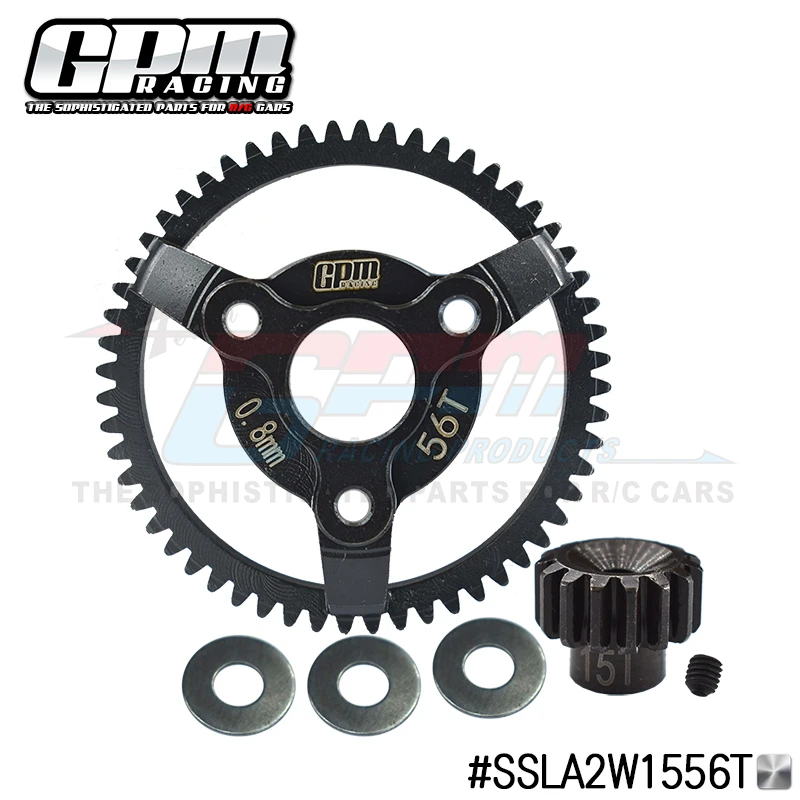 GPM Steel Spur Gear 56T & Pinion Gear 15T For TRAXXAS F-150 SVT Raptor Bandit