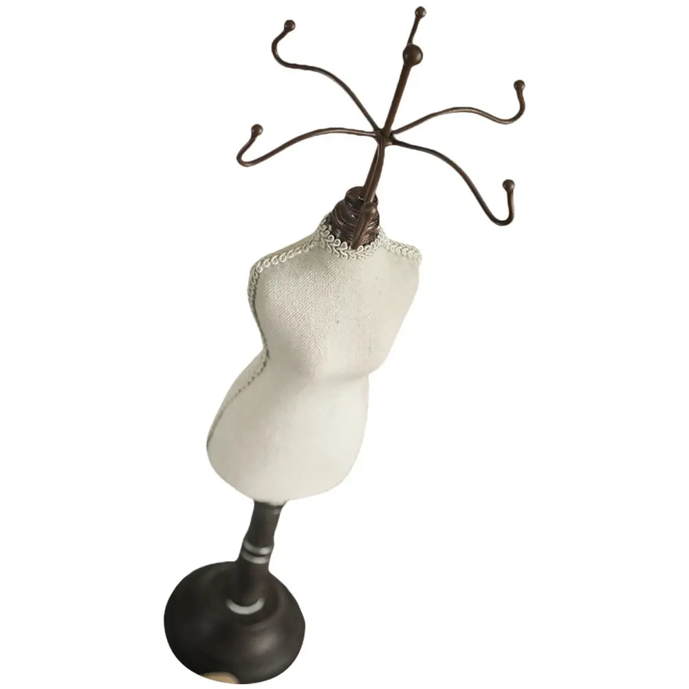 

Creative Necklace Rack Jewelry Stand Retro Style Desktop Decor Household Jewelry Display Organizer for Necklace Bracelet Earring