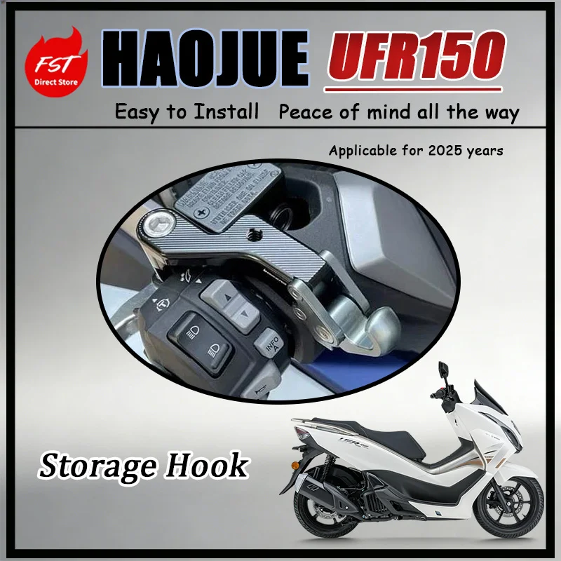 FOR Haojue UFR150 Aluminum Alloy Storage Hook High Load-Bearing Rearview Mirror Base Front Storage Hook Modification Part