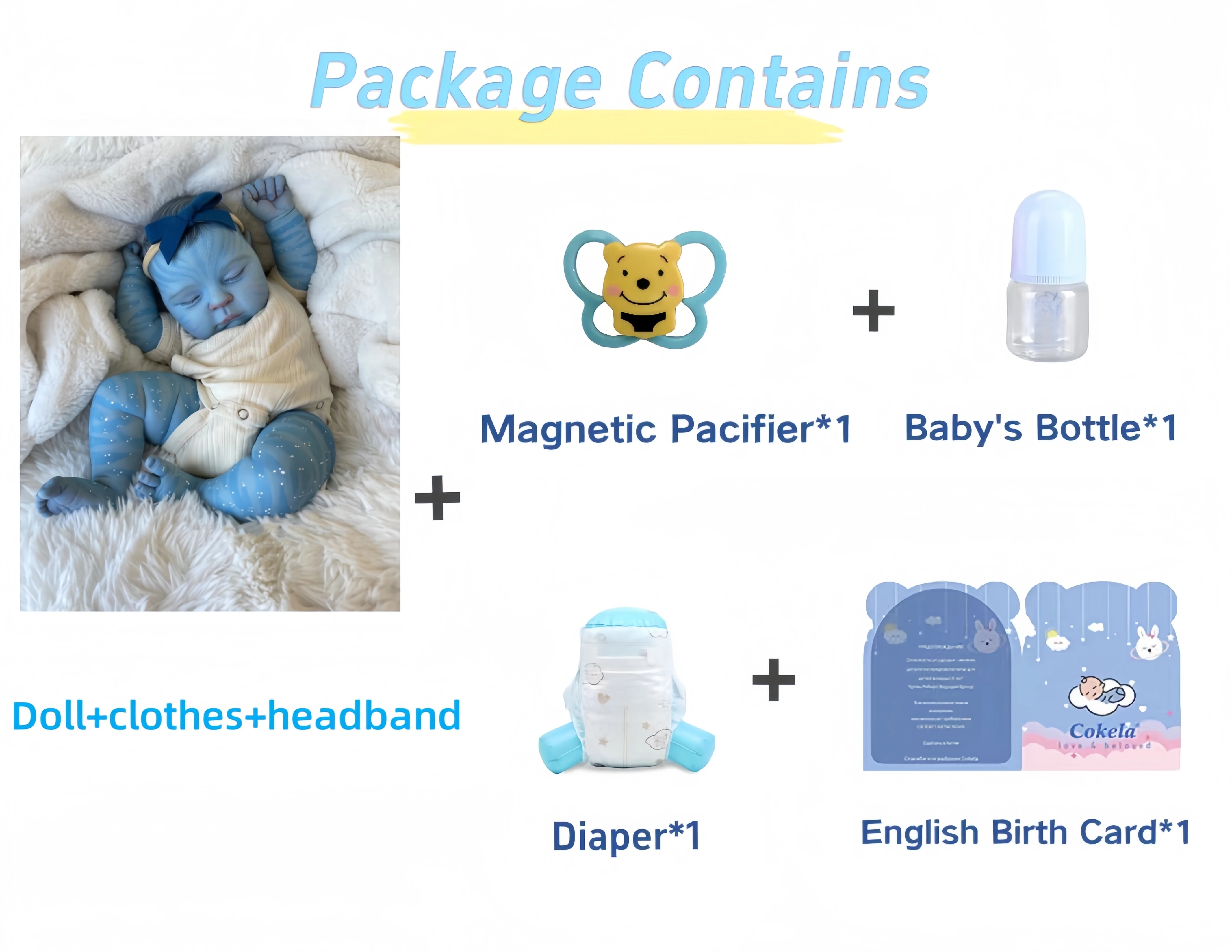 Cokela Factory Direct Sale Sparkling New Reborn Baby Doll 19 Inches Realistic Reborn full body silicone doll Avatar Doll