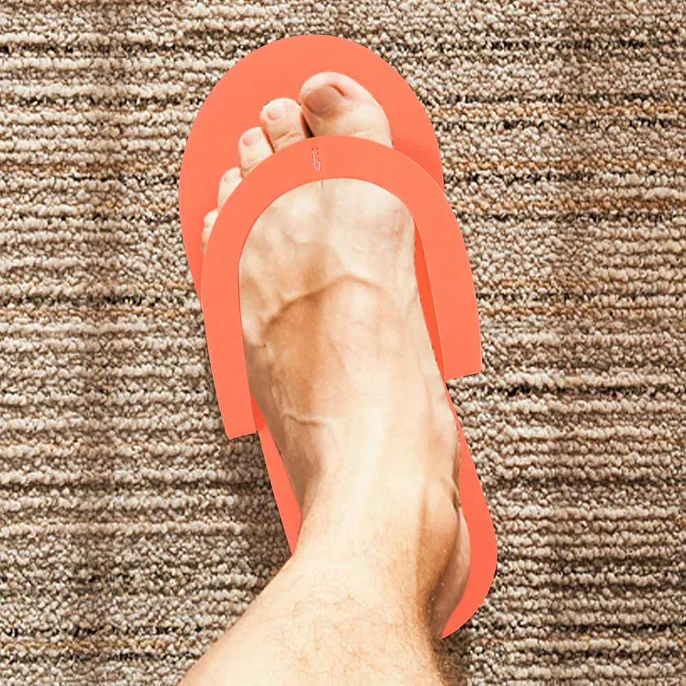 

24 Pairs Disposable EVA Beach Slippers Anti Scalding Breathable Salon Home Hotel Spa Random Color Single Use Travel