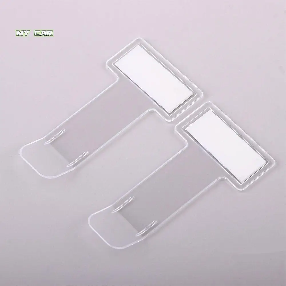 

With Adhesive Tape Auto Fastener Clips T shape Transparent Card Clips Invoice Tickets Holder Permit Clip Parking Ticket Holder