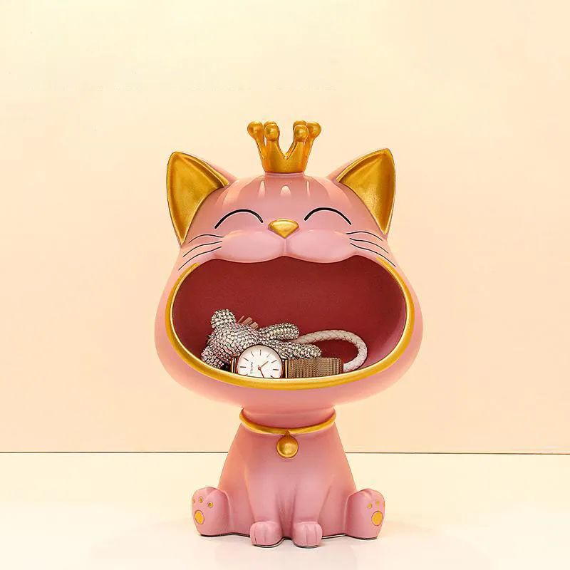 Nordic Big Mouth Catching Money Cat Resin Storage Ornaments Home Dresser Furnishings Decoration Office Study Room Statues Crafts