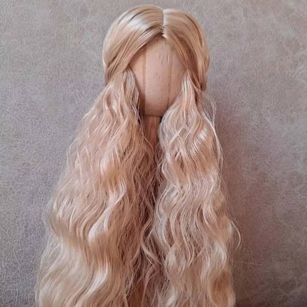 

Парик куклы BJD 1/3 1/4 1/6 1/8 Большие волнистые волосы Многоцветный парик Высокотемпературный провод