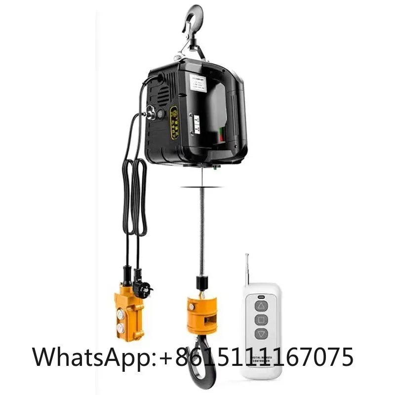 500KG Portable Electric Hoist Crane Vehicle Workshop Cargo Lifting Equipment For Home Construction Goods Handling