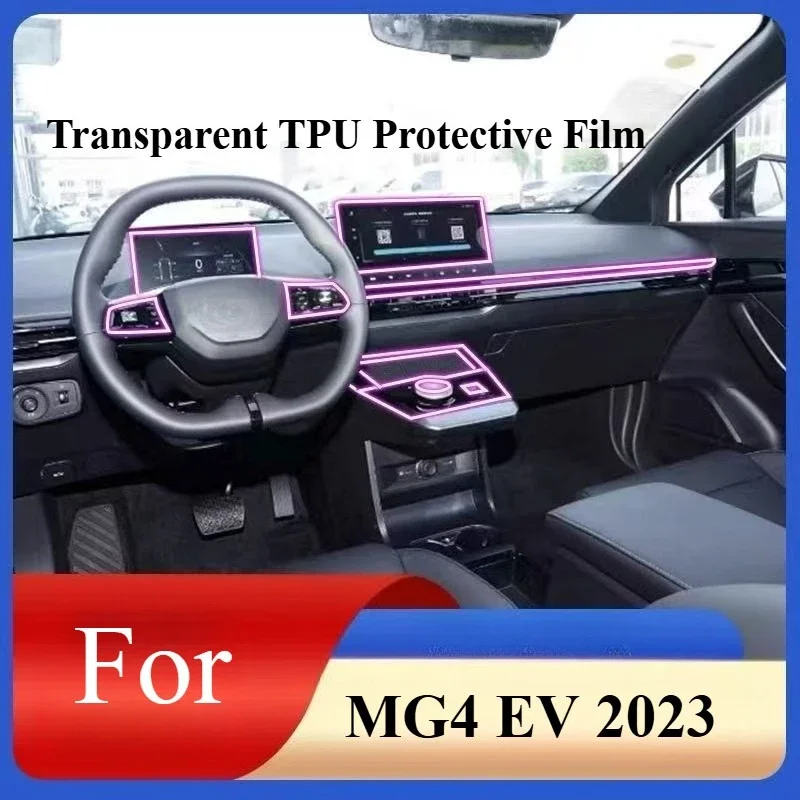 For MG4 EV 2023 Transparent TPU Protective Film Self-Healing Clear Wrap for Exterior Paint Shield
