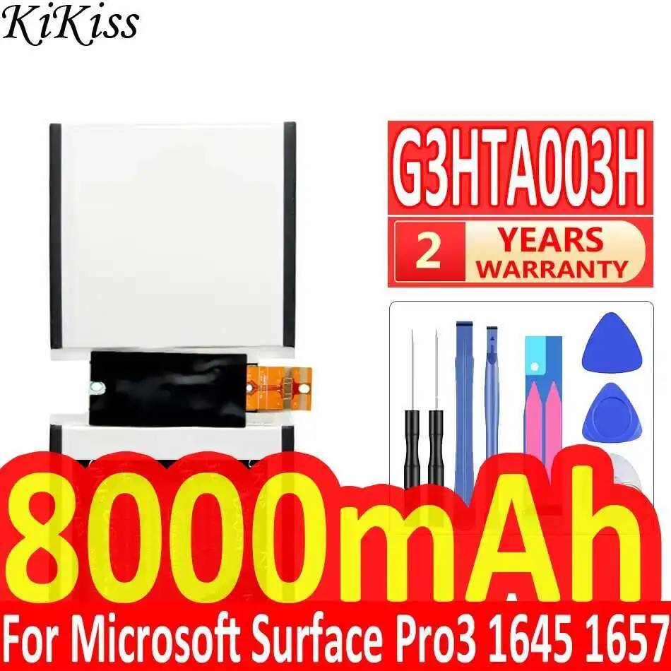 

Аккумулятор мобильного телефона G3HTA003H G3HTA004H 8000 мАч для Microsoft Surface 3 1645 1657 серии планшетный ПК G3HTA007H