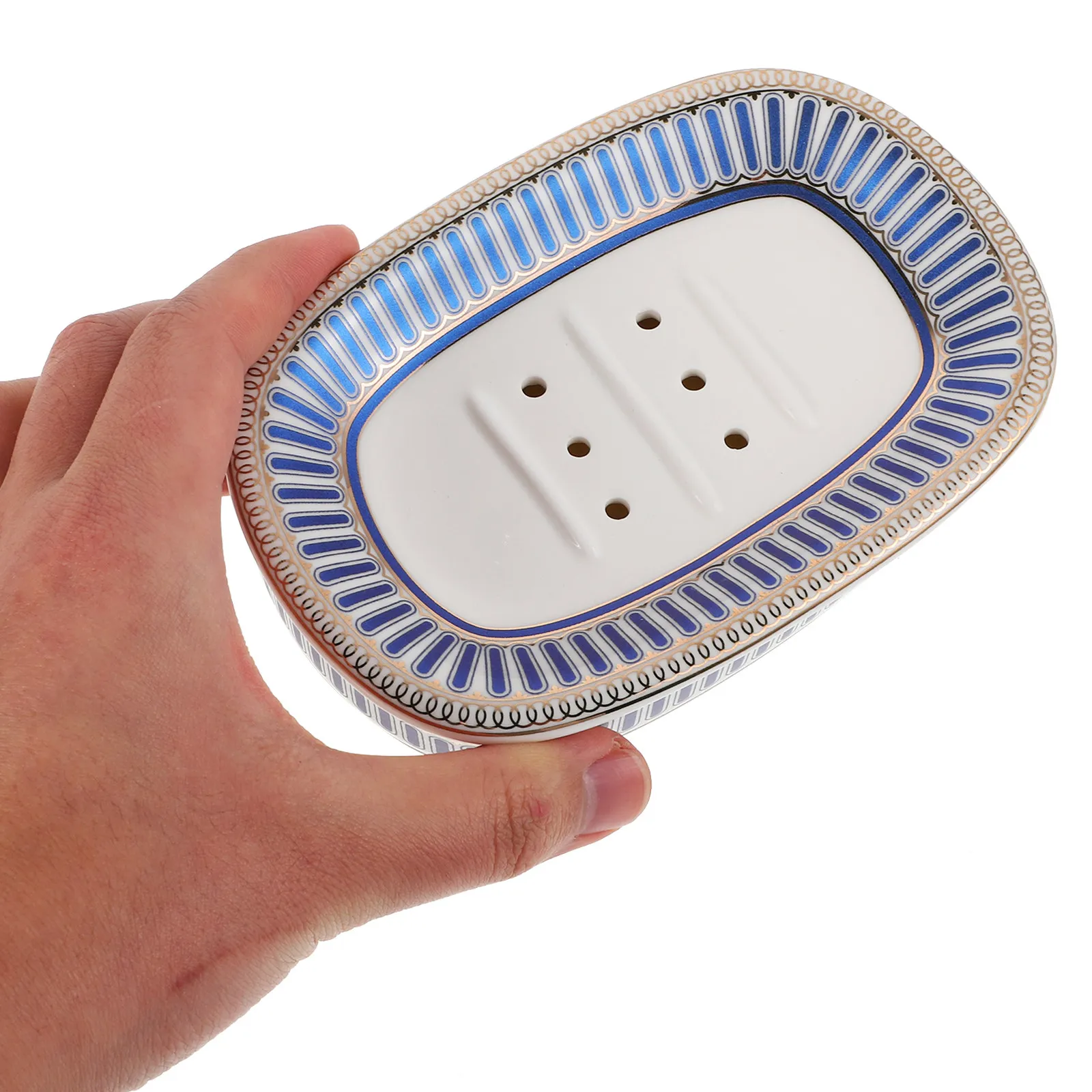 

Cute Soap Dish for Bathroom Sink Shower Bathtub Self Draining Ceramic Style Bar Soap Holder Hygienic Easy Clean Versatile
