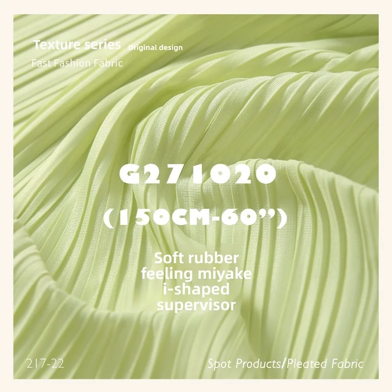 

Drape Thin Soft Crushed Pleated Fabric for Stripe Coat Clothing Dress Set Design Diy Cloth By The Meter Sewing Material