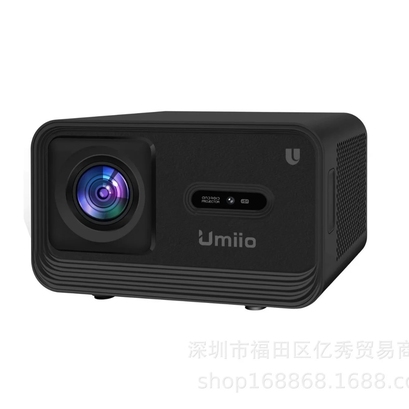 LCD Portable Projector 1080P HD 3000-3500 Lumens Built-in Battery (4-5 Hours) Black/White for Outdoor Home