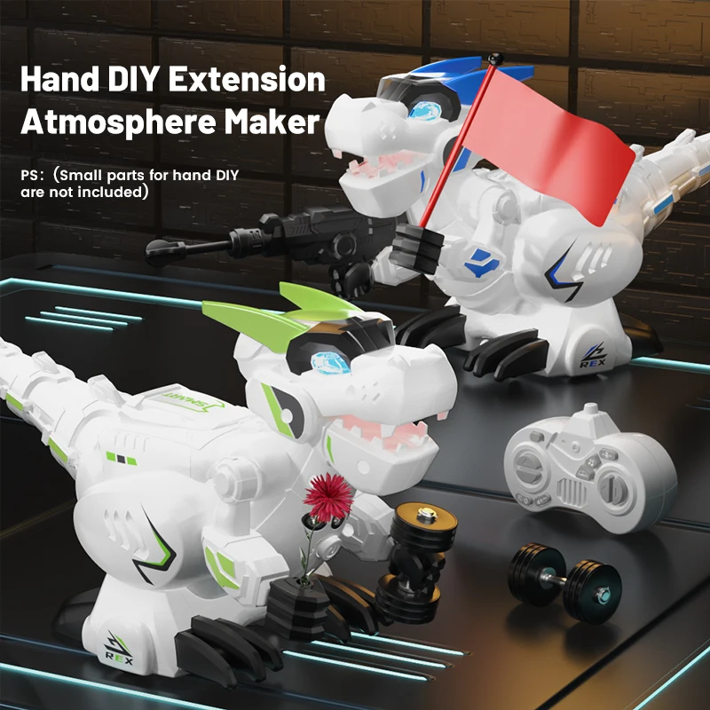 JJRC-Brinquedo Dinossauro de Controle Remoto para Crianças, 2.4G, RC Robot Toy com Veristicidade, Som para Meninos e Meninas, Presente Infantil