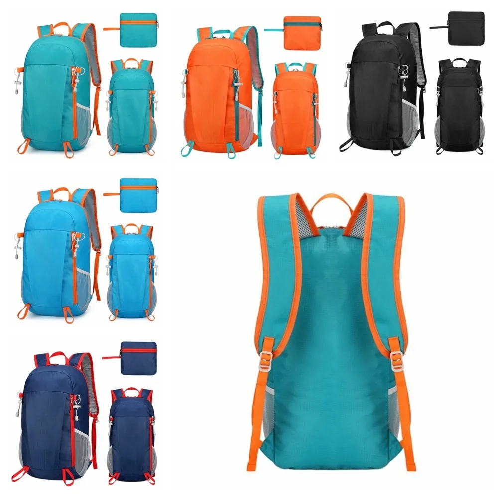 Packable Nylon Foldable Backpack Polyester Durable Travel Daypack Elastic Rope Large Capacity Mountaineering Bag School