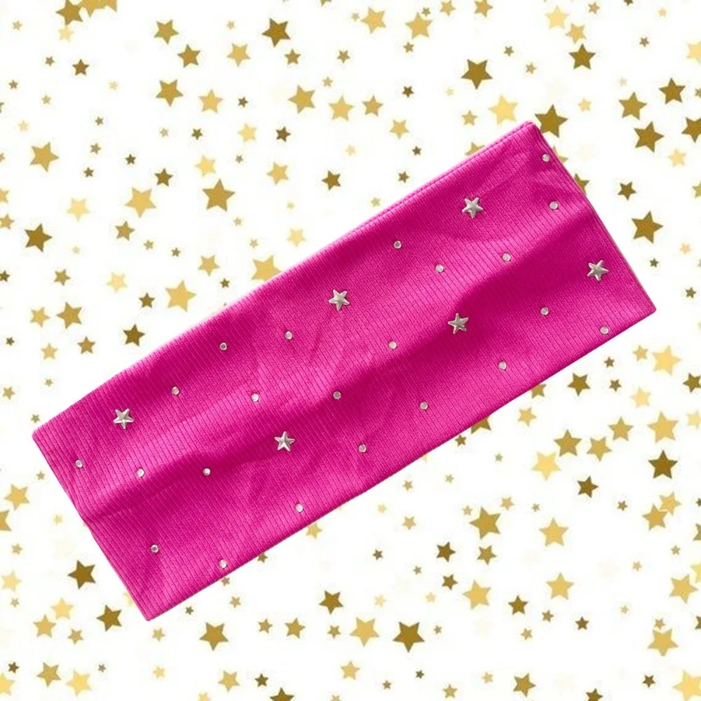 

New Sweat-Absorbing Yoga Headband Elastic Bling Diamond Headscarf Solid Color Breathable Hair Hoop Yoga