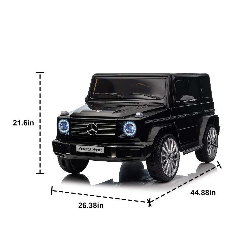 Licensed Mercedes-Benz G500 24V Kids Ride On Car with Remote Control 3 Speeds LED Lights Bluetooth MP3 Display Safety Belt