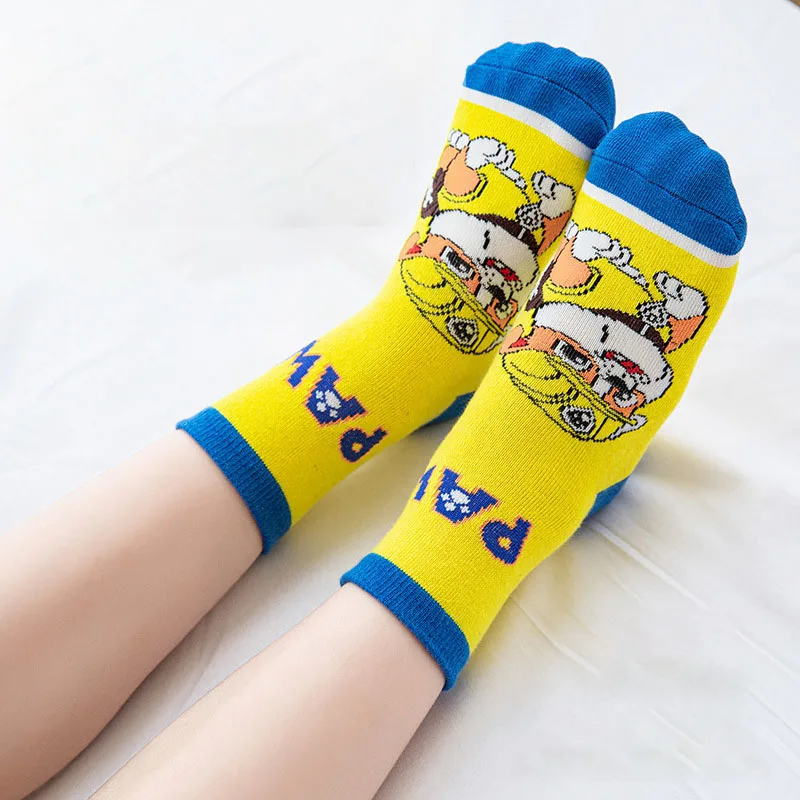 5 Pairs Paw Patrol Kids Socks Cotton Boys Cute Cartoon Socks for Children Baby Casual Socks Autumn Soft Clothing Accessories New image 4