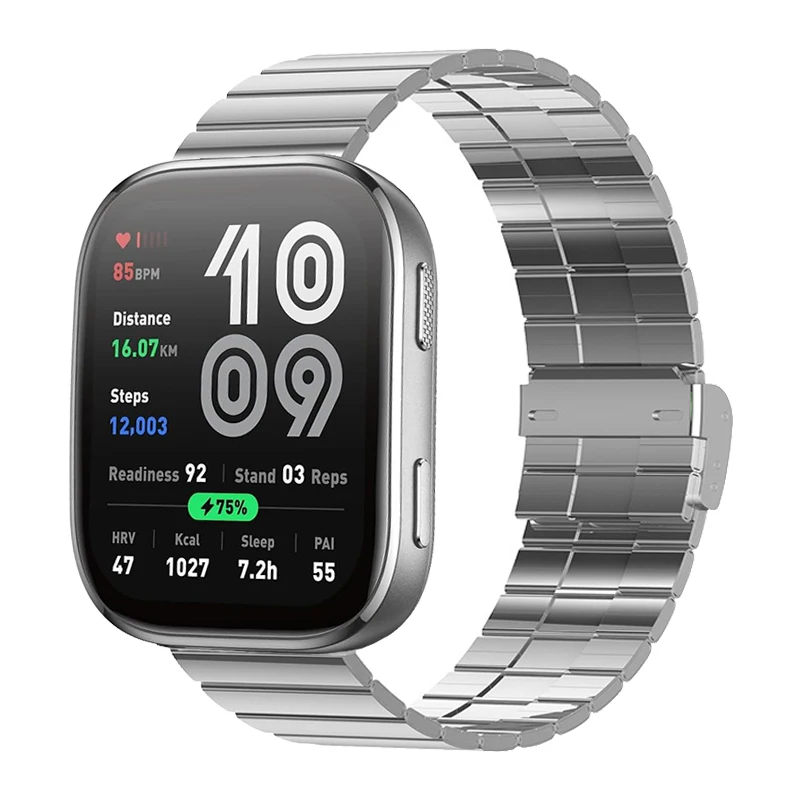 Bracelet de montre en acier inoxydable pour AMAZFIT Bip 6 Bracelet en métal pour Amazfit Bip 5 Unity Bracelet Correas pour Bracelet Amazfit GTR 2 LTE