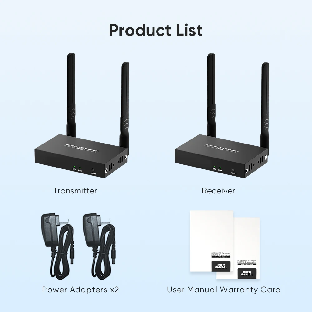 150M/500M 1080P Wireless HDMI Extender Transmission&Receiver for Transfer Computers/laptops/MAC To HD TVs/Displays/Projectors