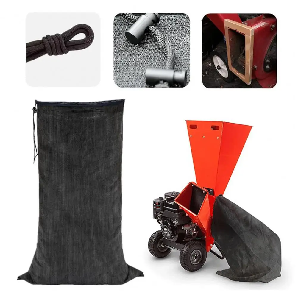 Worek do zbierania kruszonego drewna i liści 24 x 54 cali, wymienny worek do mulczownicy, worek wielokrotnego użytku do zbierania kruszonych gałęzi i liści.