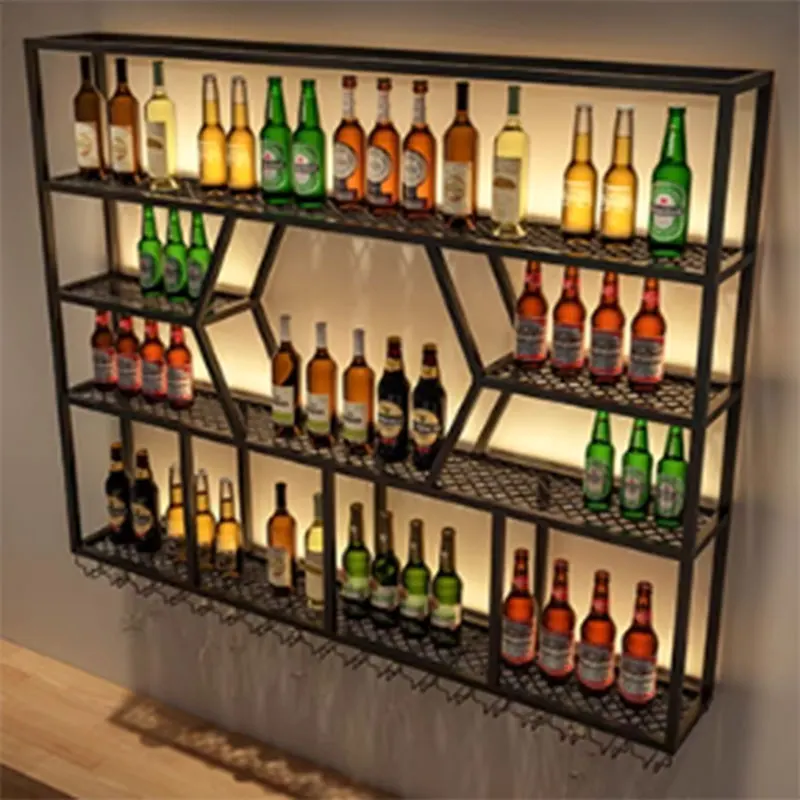 Soporte de exhibición Para botellas de Vino, mueble minimalista Para sala de estar, moderno, Estante Para Bar