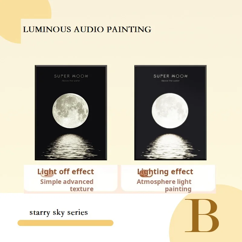 Фоторамка Беспроводная Bluetooth Аудио Атмосфера Ремешок Освещение Динамик художника Подарок на день рождения Девушка Фреска Украшение для мальчиков