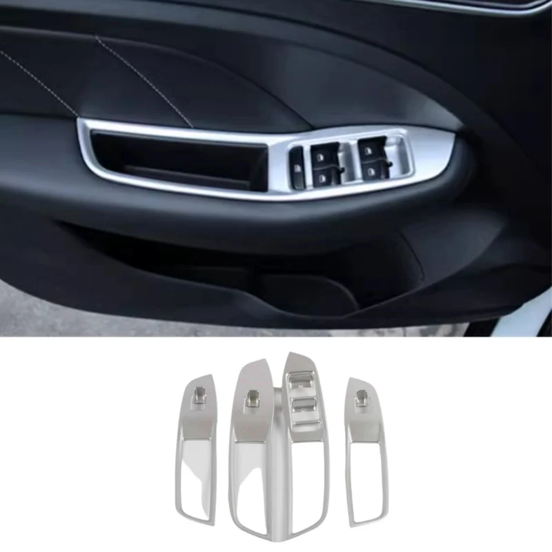 ABS Chrome For MG ZS 2024 Interior Accessories Left Hand Drive Door Armrest Window Switch Control Protection Panel Cover Trim