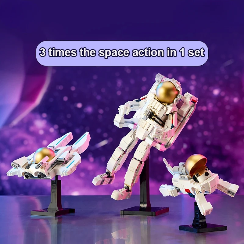 647 pieces Space Astronaut Creator 3-in-1 Building Building Blocks Model Kit Toy Boys Girls Kids Gifts