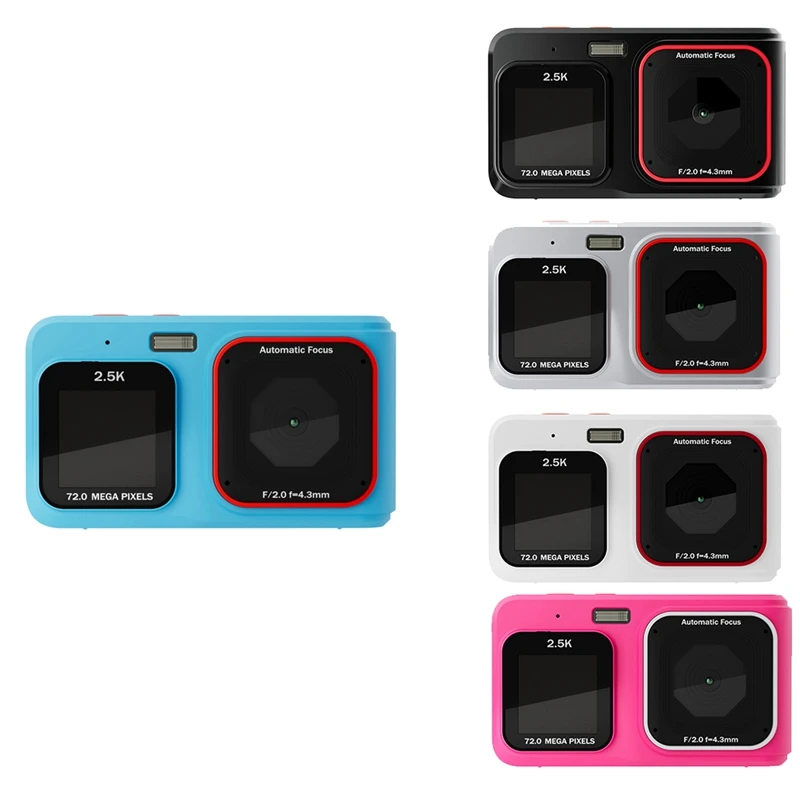 Best-Kids Mini Digital Camera 2.5K HD 72MP Dual Screen High-Definition Pixel Camera 16X Zoom Monocular Cameras With MP3