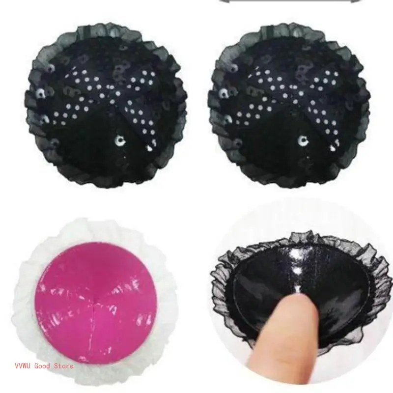 Women Sequins Tassels Pasties Nipple Cover Adhesive Breast Cover Sparkling Bra