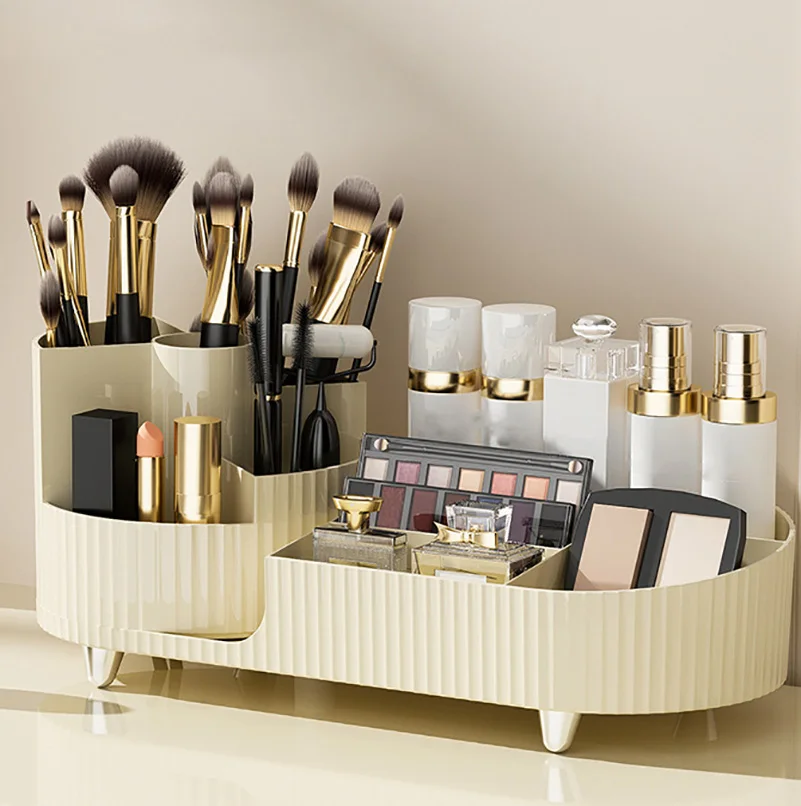 Rotatable Makeup Organizer Cosmetic Storage Box Lipstick Perfume Foundation Blush Eyeshadow Brushes Eyeliner Pen Display Holder