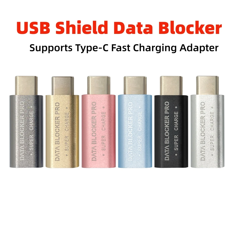 USB Type-C Data Blocker Anti-theft Brush Supports reach up to 5-50V/1-5A Type-C Fast Charging Adapter Hack Prevention Blocker