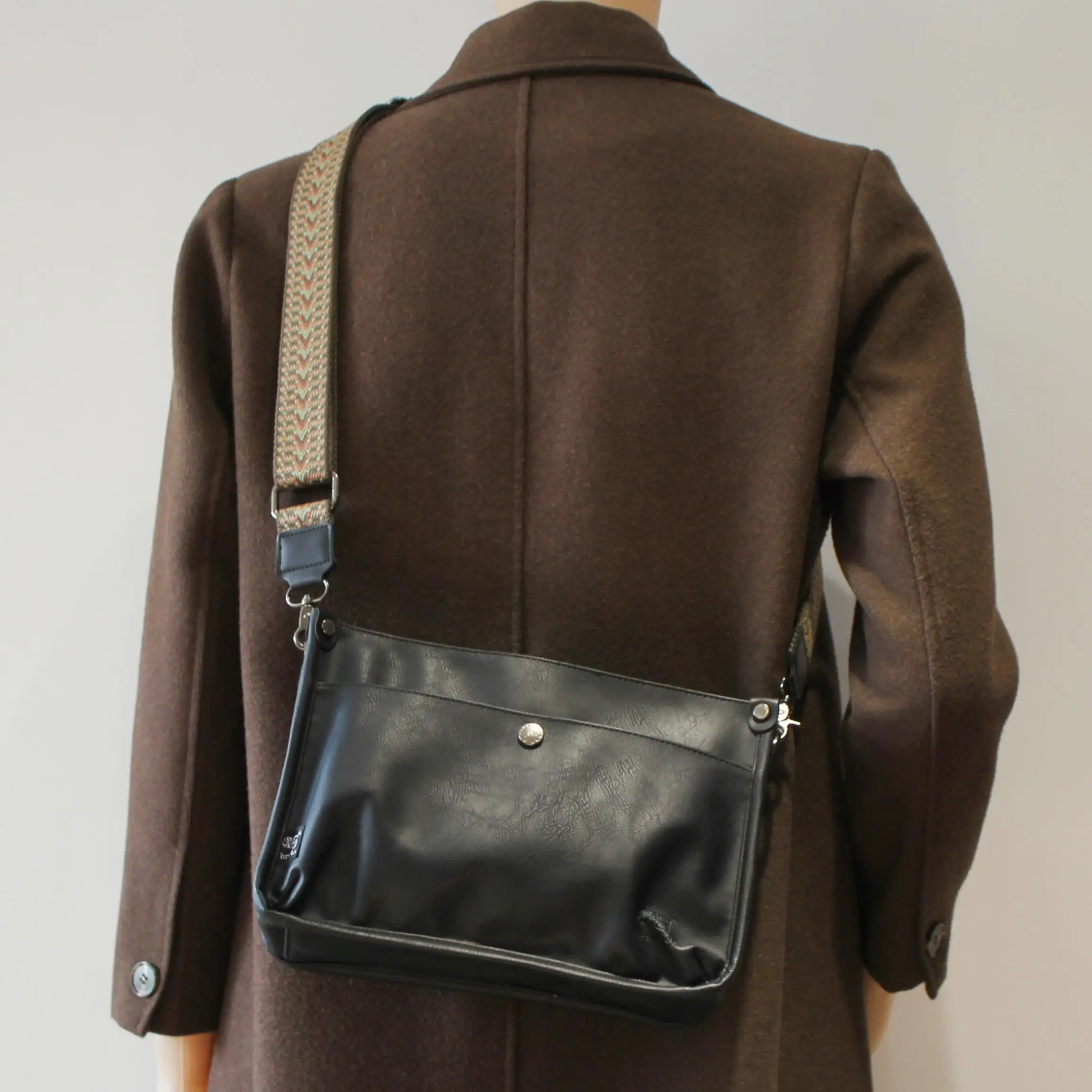 Street Style Men's Crossbody Bag Multi-Pocket Casual Phone Bag Vintage Small Square Bag Single Shoulder Diagonal Bag