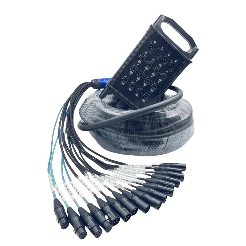 16-Way multicore Xanon junction box/hub box, stage signal cable, microphone audio socket, Canon recording studio