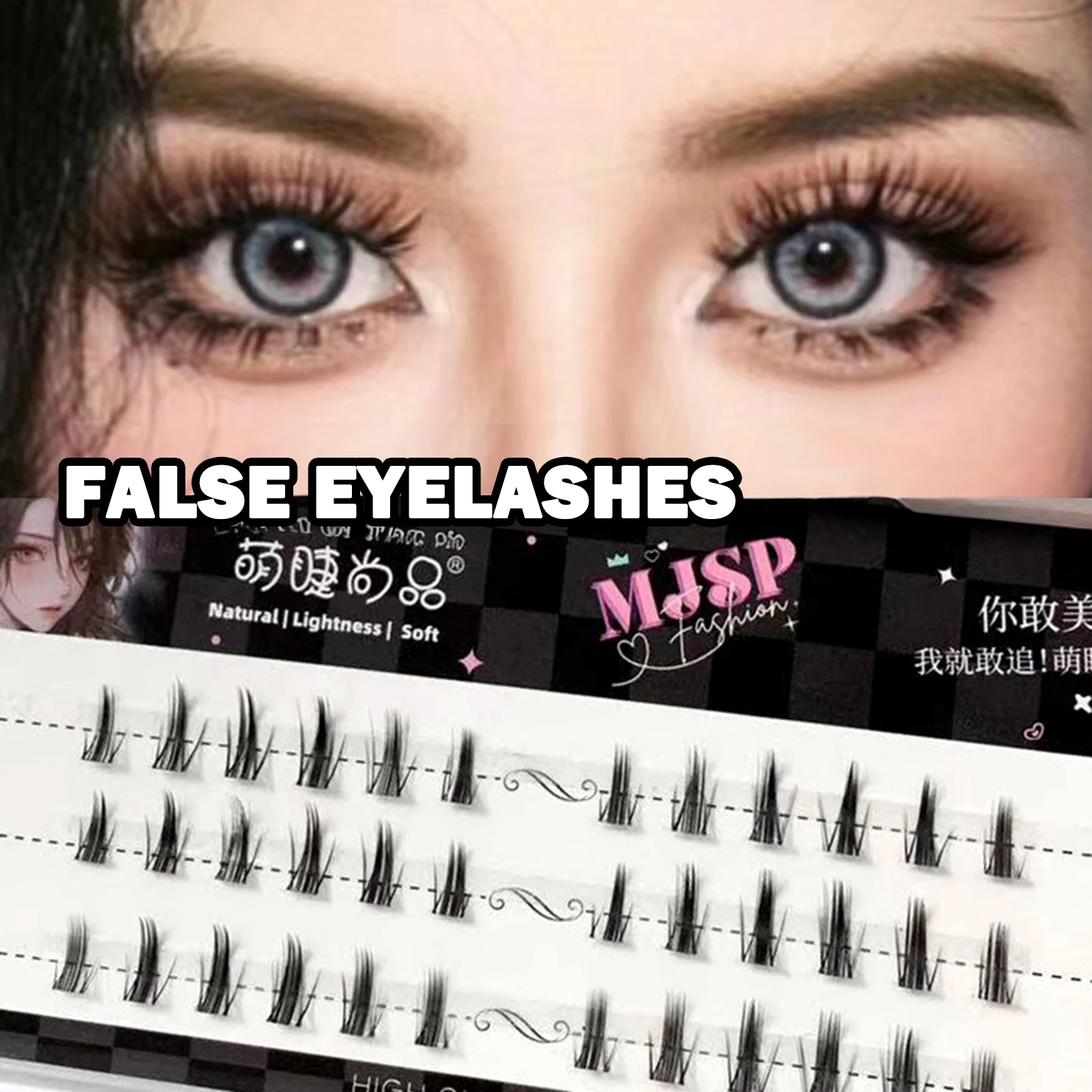 3/10 صفوف 4-7 مللي متر رموش سميكة تمديد مجزأة الكرتون الشباك الرموش الصناعية نظرة طبيعية رقيق رمش مجموعات ماكياج