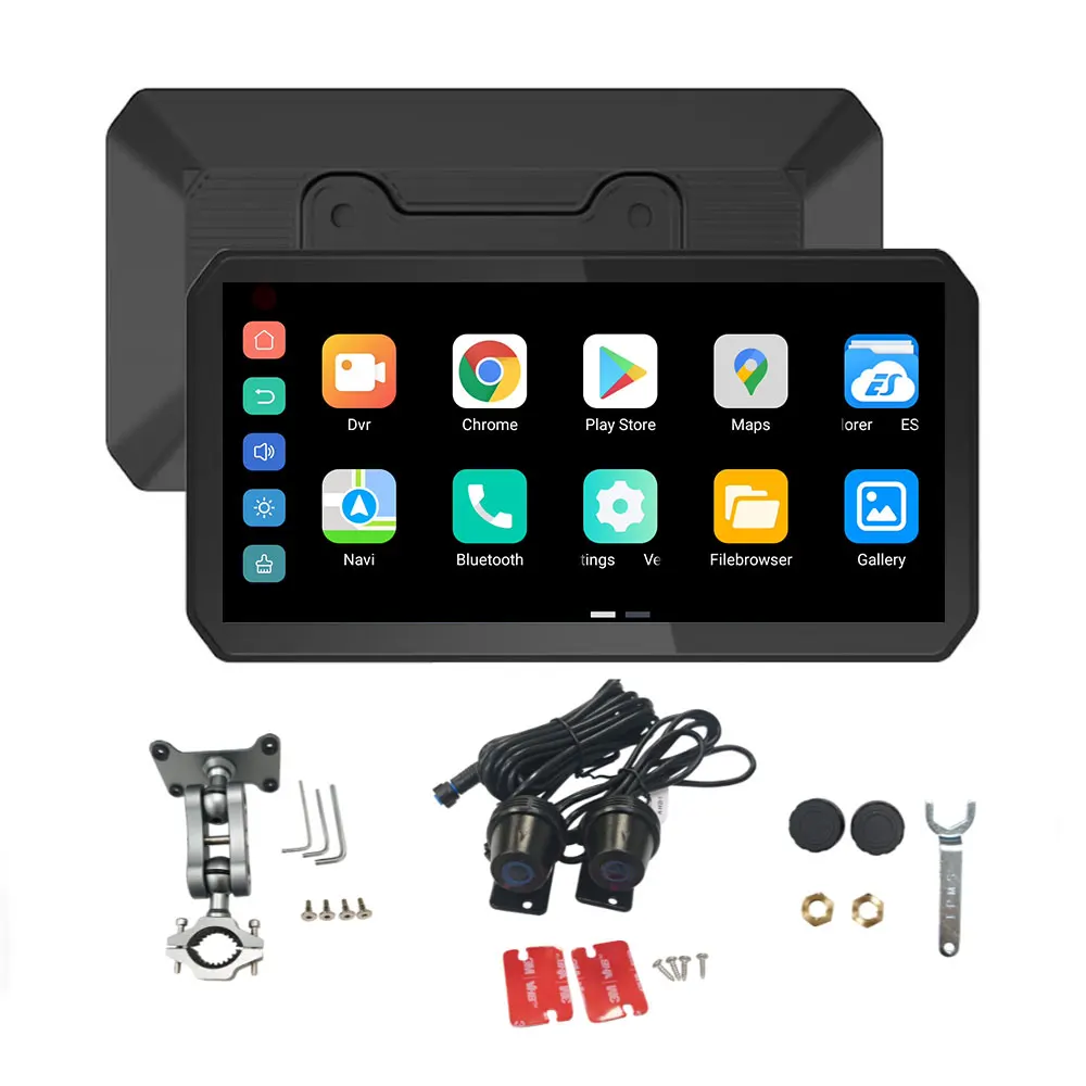 

4G Android O.S Portable 6.1 Inch Motorcycle GPS Navigation Wireless Motorcycle Carplay Android Auto Motorcycle Carplay TMPS