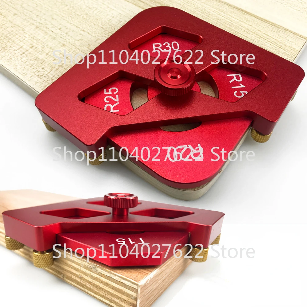 Arc / T Corner Radius Quick Jig Router Trimming Corner Gauge Aluminum Alloy Angle Locator Template DIY Woodworking Tools Kit