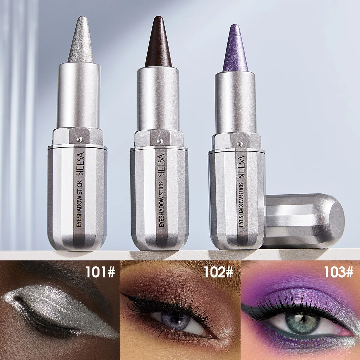 長期的なアイシャドウスティック高着色シマーグリッターグリッターライナーペン防水テーパードアイシャドウペンシルアイシャドウ