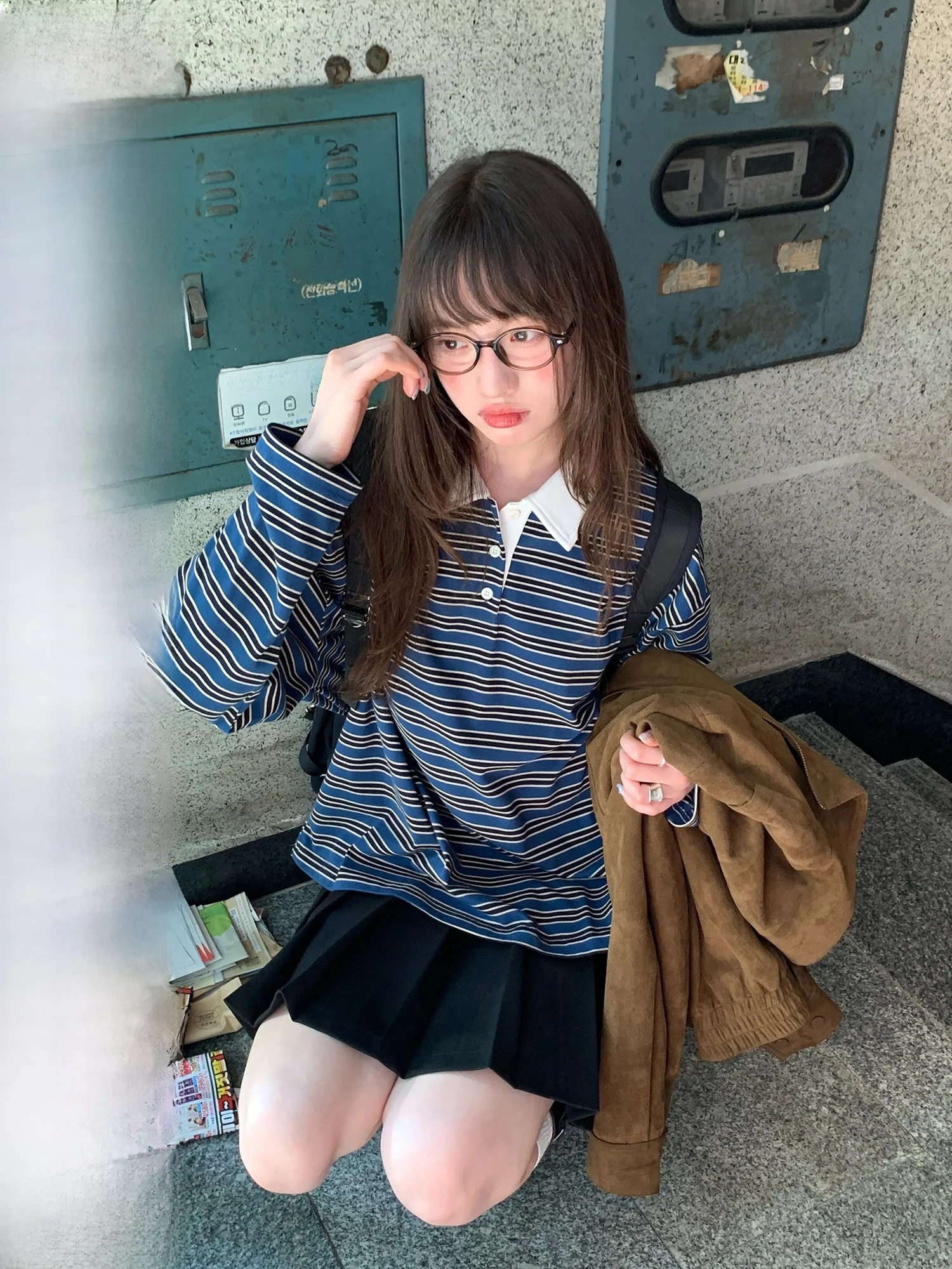 

Rainy Casual Long Sve Ne футболка женская свободная полосатая винтажная футболка универсальная весенне-осенняя уличная одежда в консервативном стиле