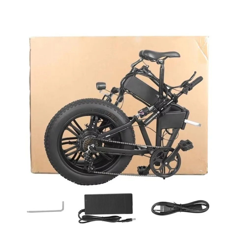 MK011 36V 500W 750W 20 Inch 40 Mph Dropshipping Full Suspension Fat Tyre Folding Electric Bicycle for Man image 7