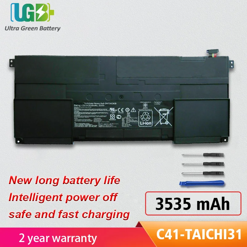 

UGB New C41-TAICHI31 TAIPR93 Battery For Asus TAICHI 31-DH51 NS51T CX020H CX010H CX002P CX009H 0B200-00330000