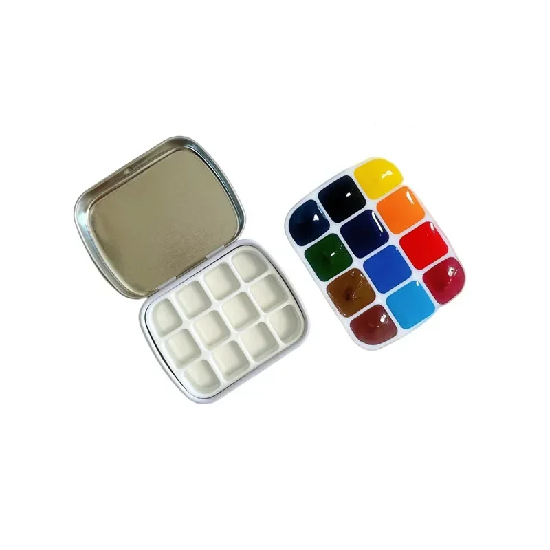 Watercolor Palette Empty Mini Watercolor Box 12/24 Grid Portable Travel Painting Sketch Moisturizing Box Paint Art Supplies