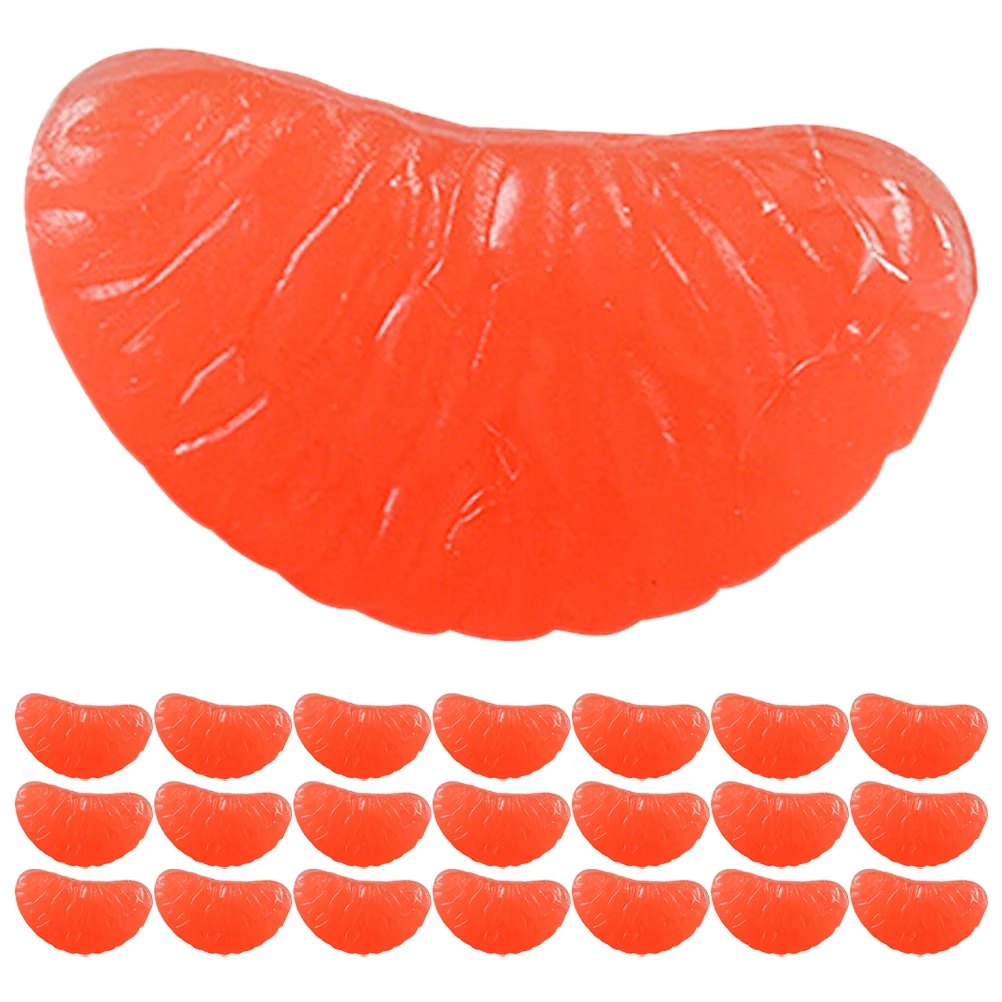 

40pcs Miniature Grapefruit Slices PVC Realistic Artificial Fruits Decor Phone Charms Case Accessories Craft Home Ornament Fruit