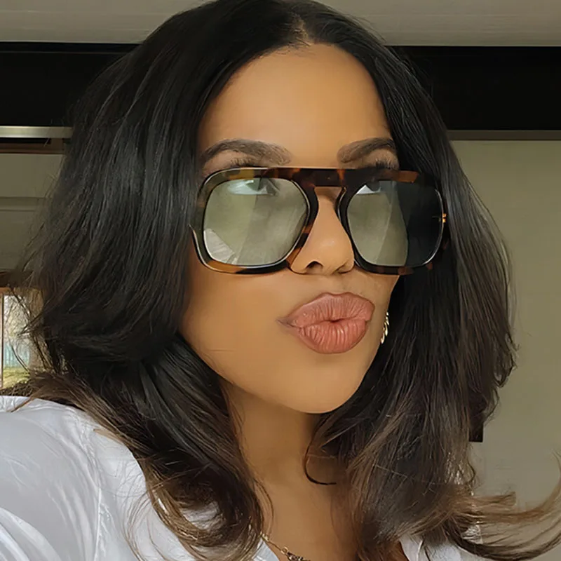 Classic Retro Square Sunglasses Women For Men Fashion Vintage Gradient Shades UV400 Punk Sun Glasses Popular Big Frame Eyewear