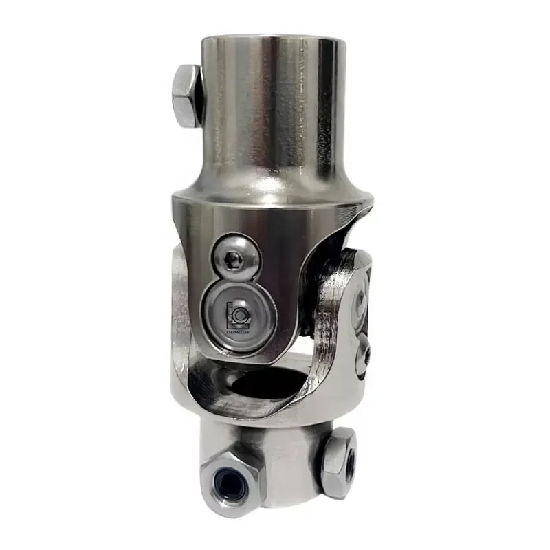 Steel 11/16 Inch 36 Spline 3/4 Inch DD CNC Machined Nickel Plated Flexible Steering Single Gimbal Post Needle Roller Cross