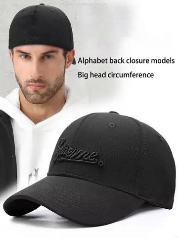 Can be worn backwards, suitable for bald baseball cap, American style big head circumference, non fading men's hip-hop hat