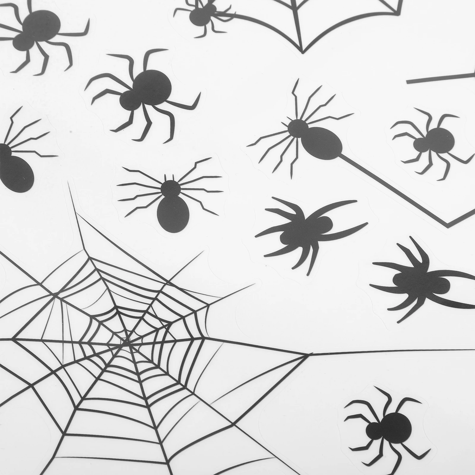 

4 Pcs Wooden Spider Web Wall Sticker Ghost Spiderweb Pvc Window Clings for Halloween