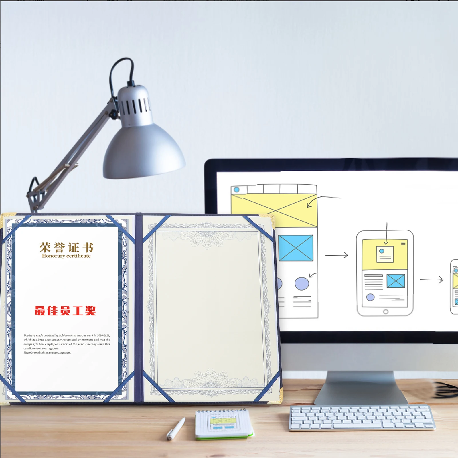 

PU Certificate Cover for Diplomas Awards Lightweight Document Holder Folder Envelope Graduation Paper Holder Certificate